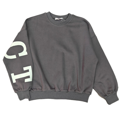 Свитшот для девочки Colabear 687041 серый 1